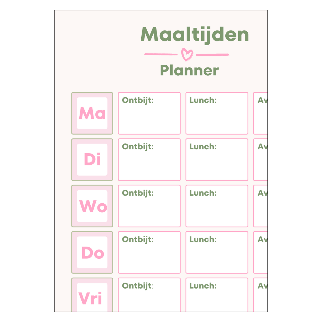 Rust in je hoofd pakket: afvinklijstjes en planners