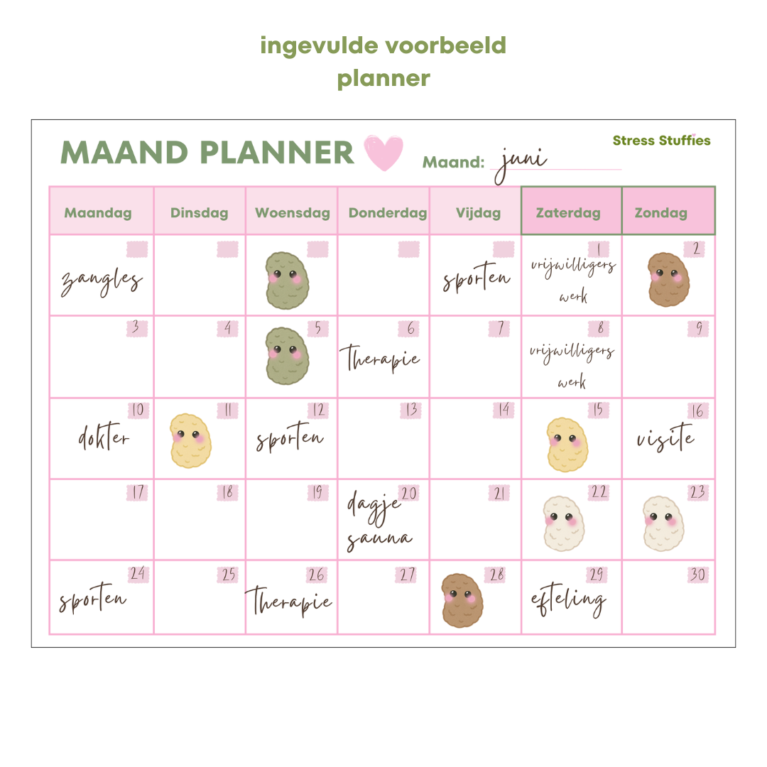 Rust in je hoofd pakket: afvinklijstjes en planners