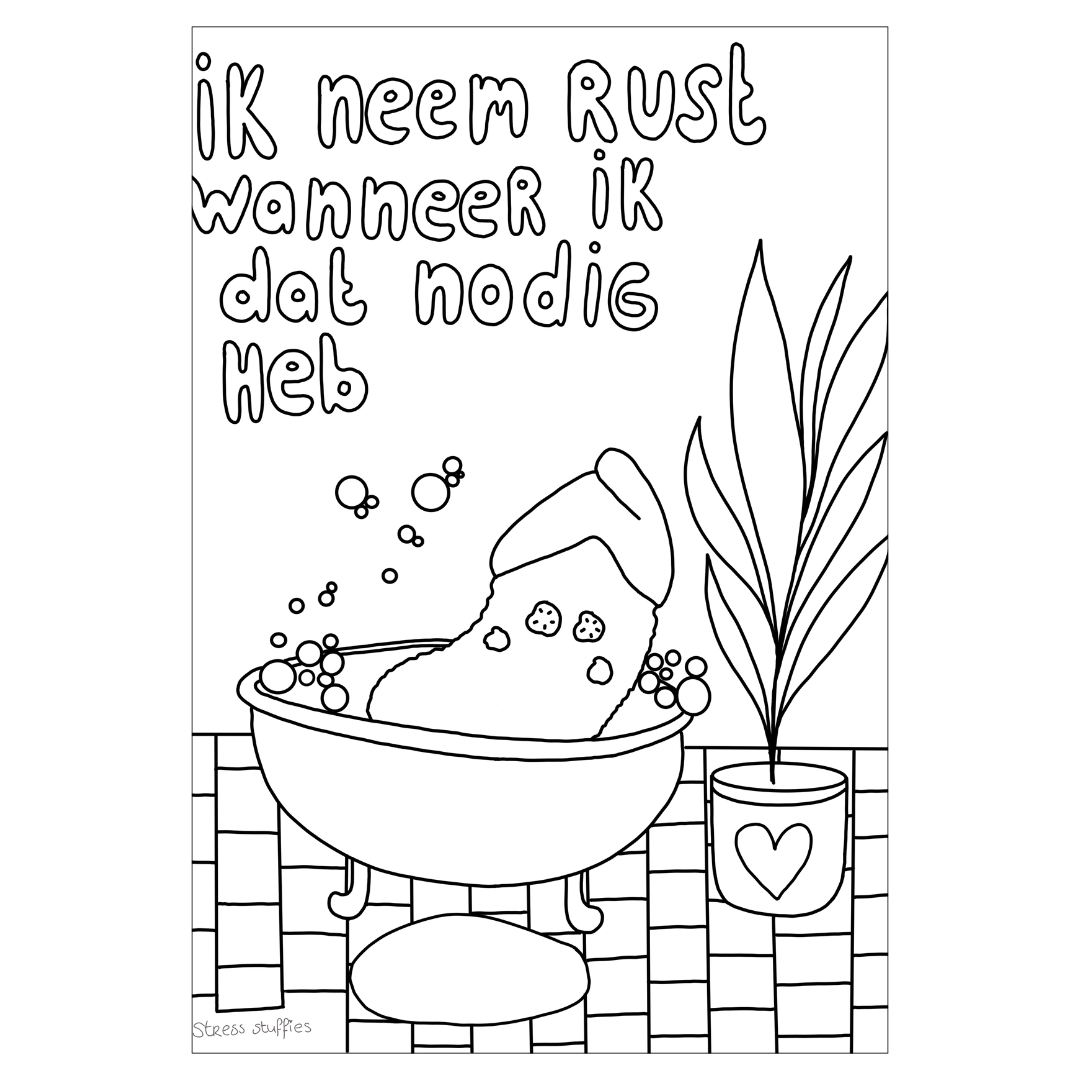 Stress Stuffies Ontspanning Kleurplaten
