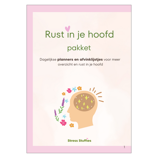 Rust in je hoofd pakket: afvinklijstjes en planners